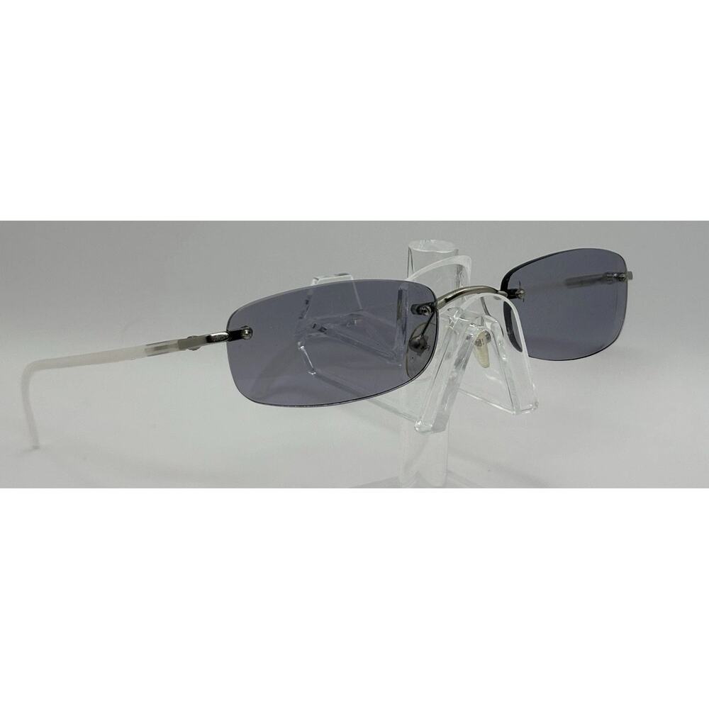 Roberto Verino Rimless Rectangular Sunglasses Gray Lenses Unisex
